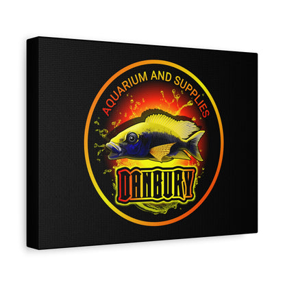 Danbury Aquarium Supplies Fish Logo Matte Canvas Print