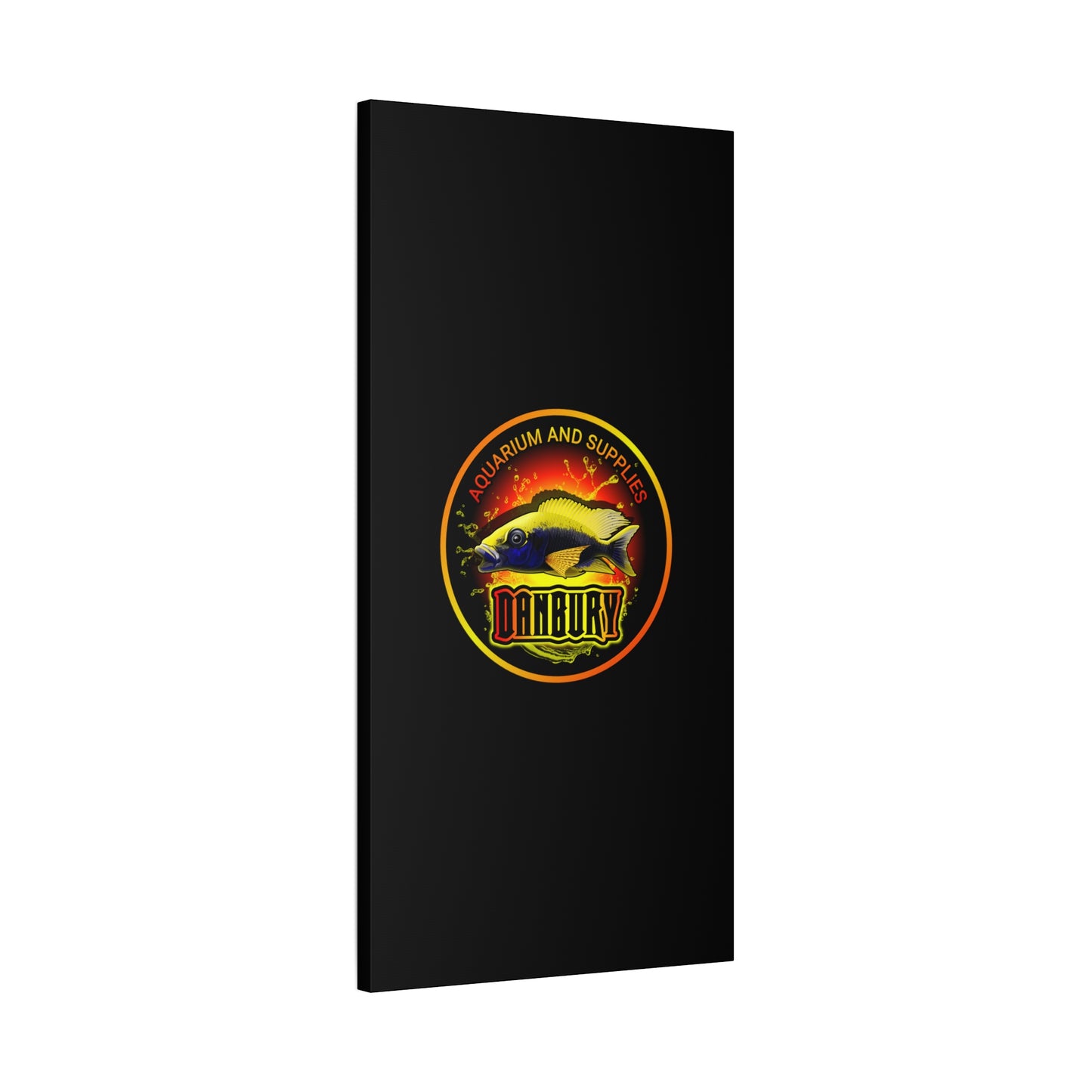 Danbury Aquarium Supplies Fish Logo Matte Canvas Print