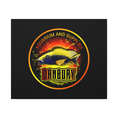 Danbury Aquarium Supplies Fish Logo Matte Canvas Print