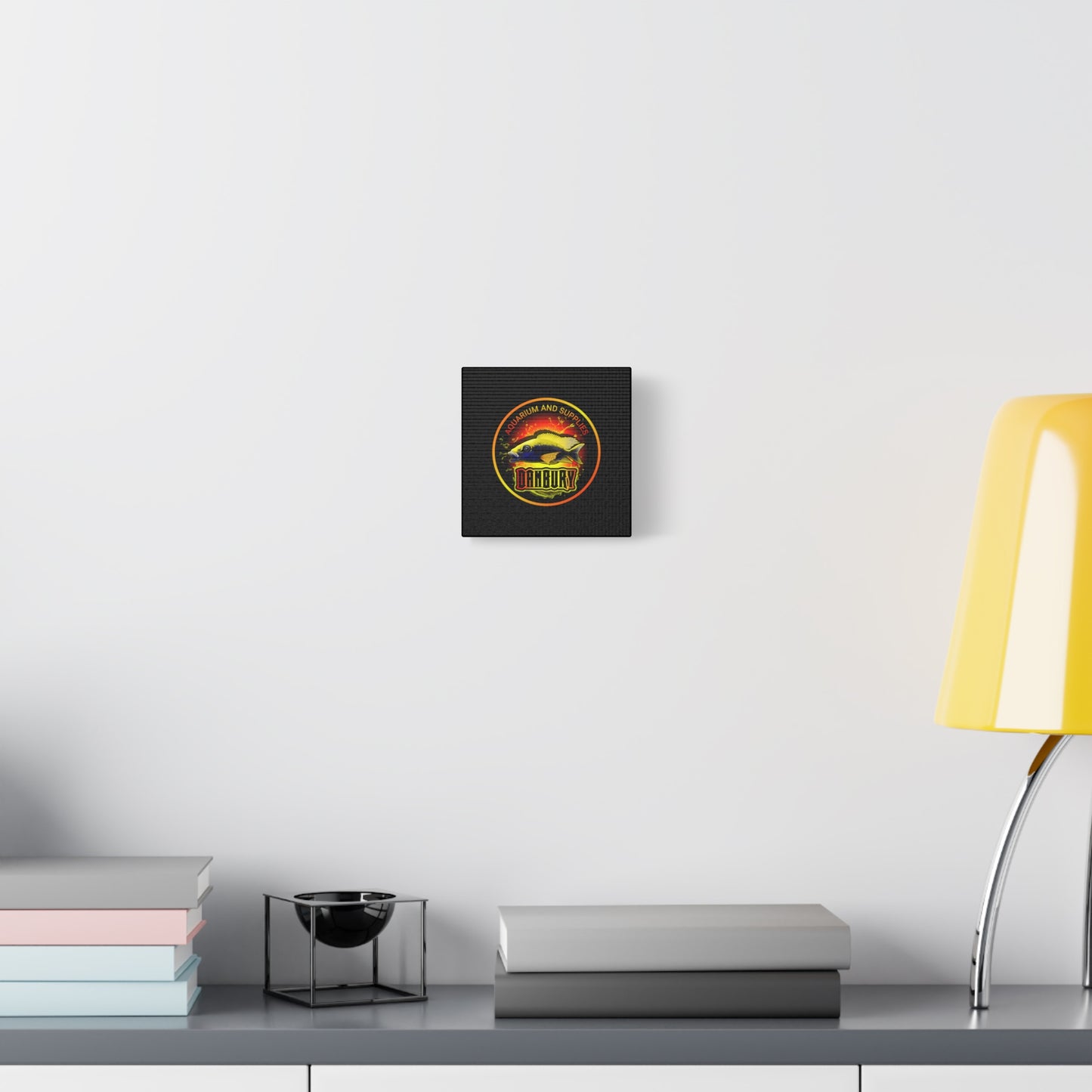 Danbury Aquarium Supplies Fish Logo Matte Canvas Print