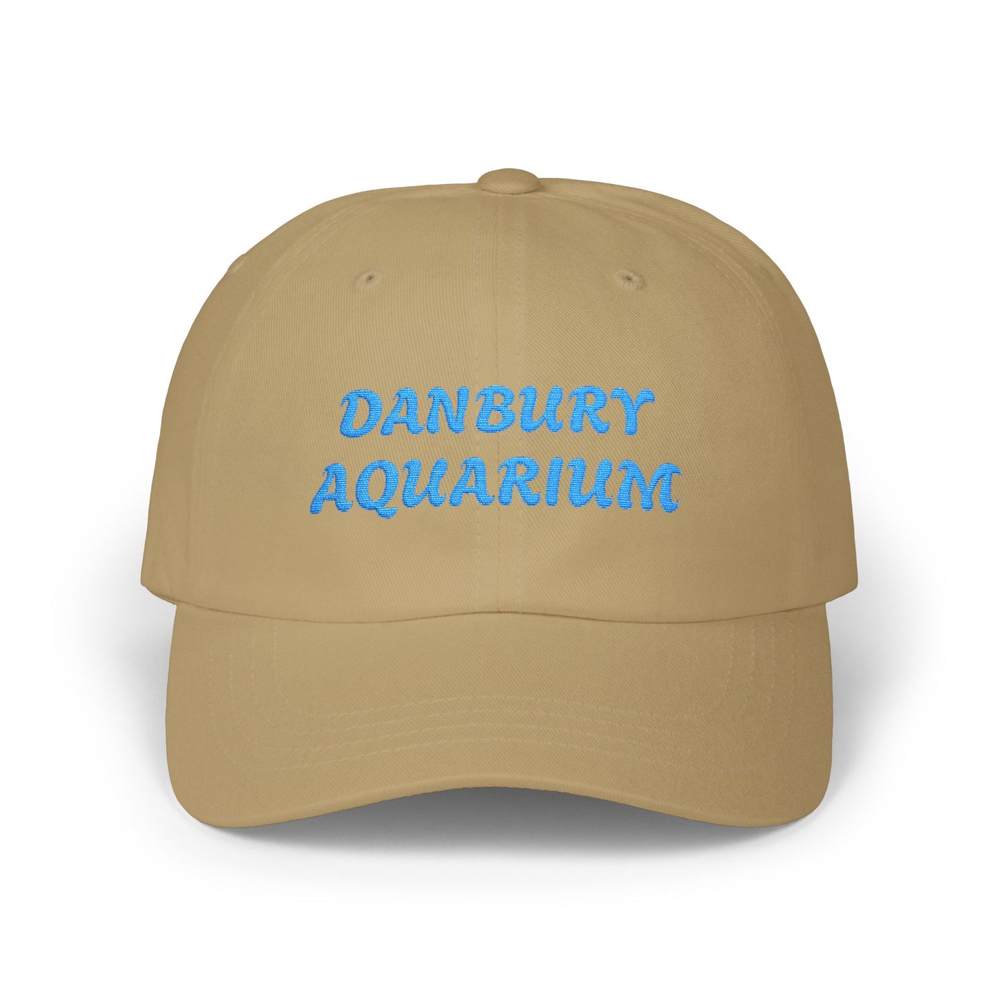 Danbury Aquarium Dad Cap — Embroidered White Baseball Hat