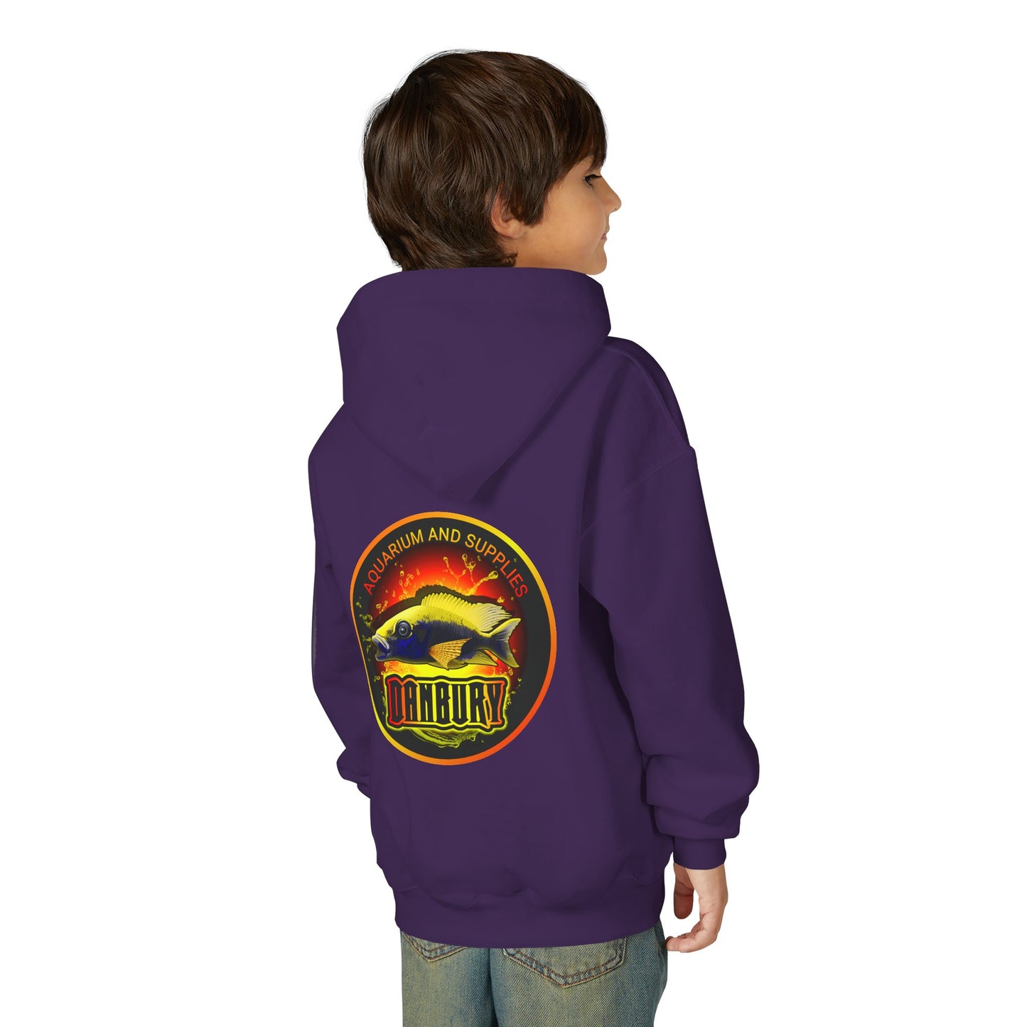 Youth Hoodie — Colorful Aquarium Fish Graphic Pullover