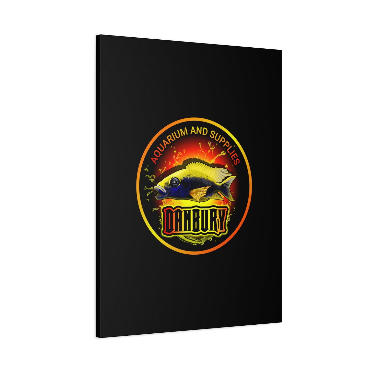 Danbury Aquarium Supplies Fish Logo Matte Canvas Print