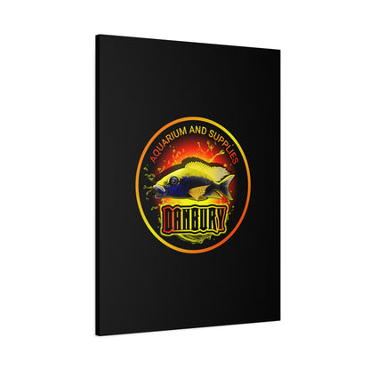 Danbury Aquarium Supplies Fish Logo Matte Canvas Print