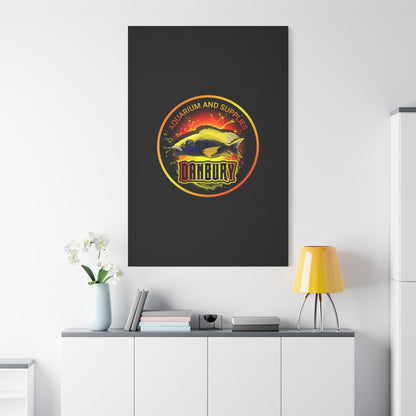 Danbury Aquarium Supplies Fish Logo Matte Canvas Print