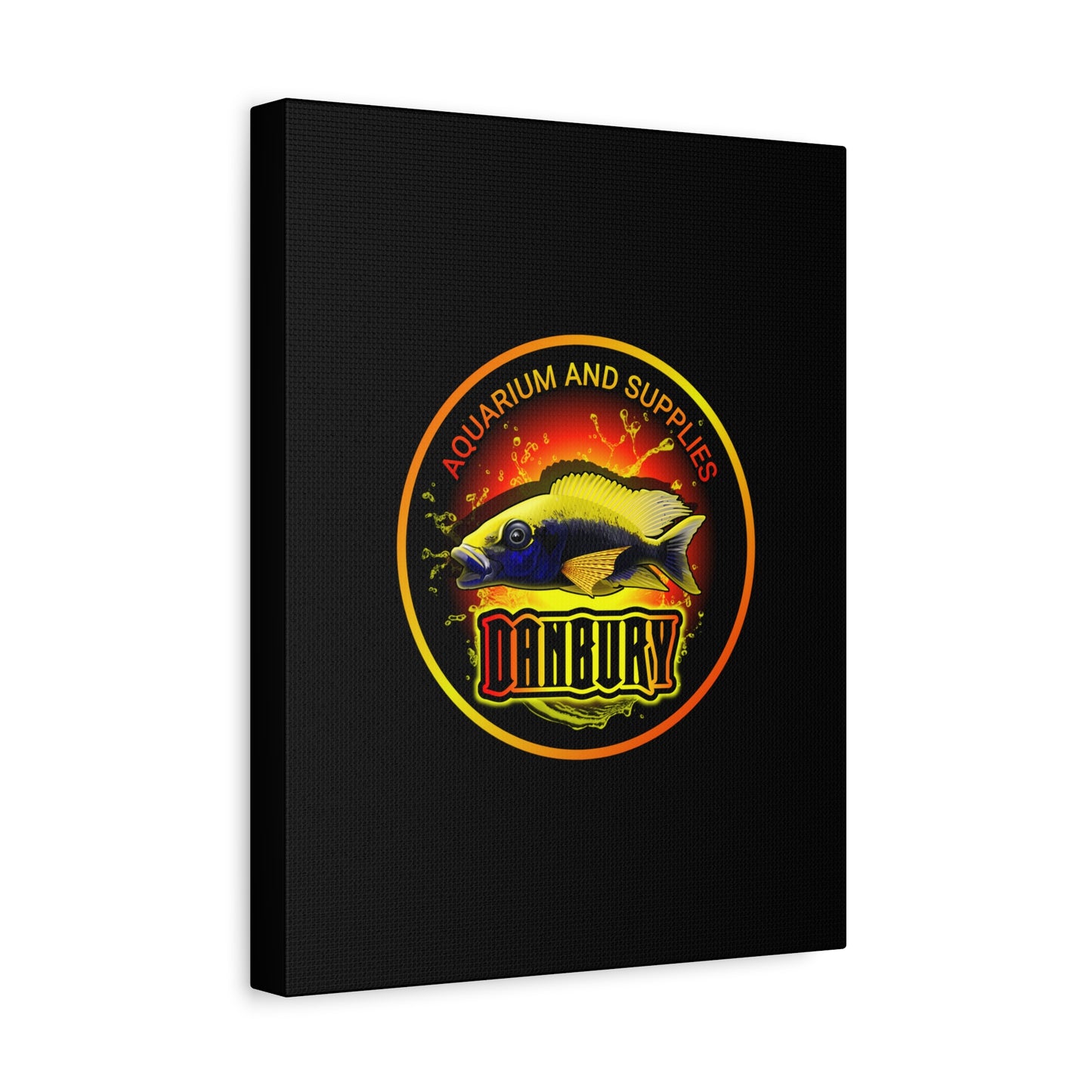 Danbury Aquarium Supplies Fish Logo Matte Canvas Print