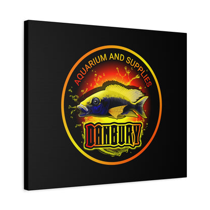 Danbury Aquarium Supplies Fish Logo Matte Canvas Print