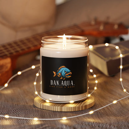 Dan.Aqua Branded Scented Soy Candle — 9oz Fish Logo Jar (Ocean Breeze)