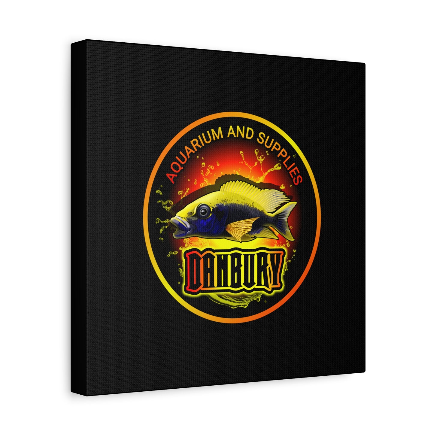 Danbury Aquarium Supplies Fish Logo Matte Canvas Print