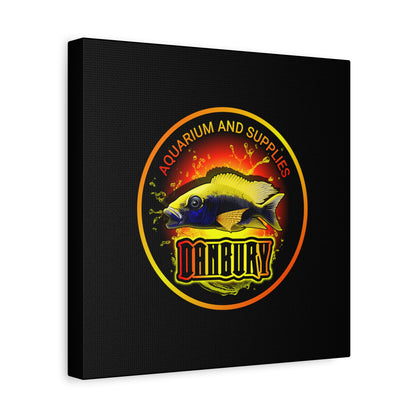 Danbury Aquarium Supplies Fish Logo Matte Canvas Print