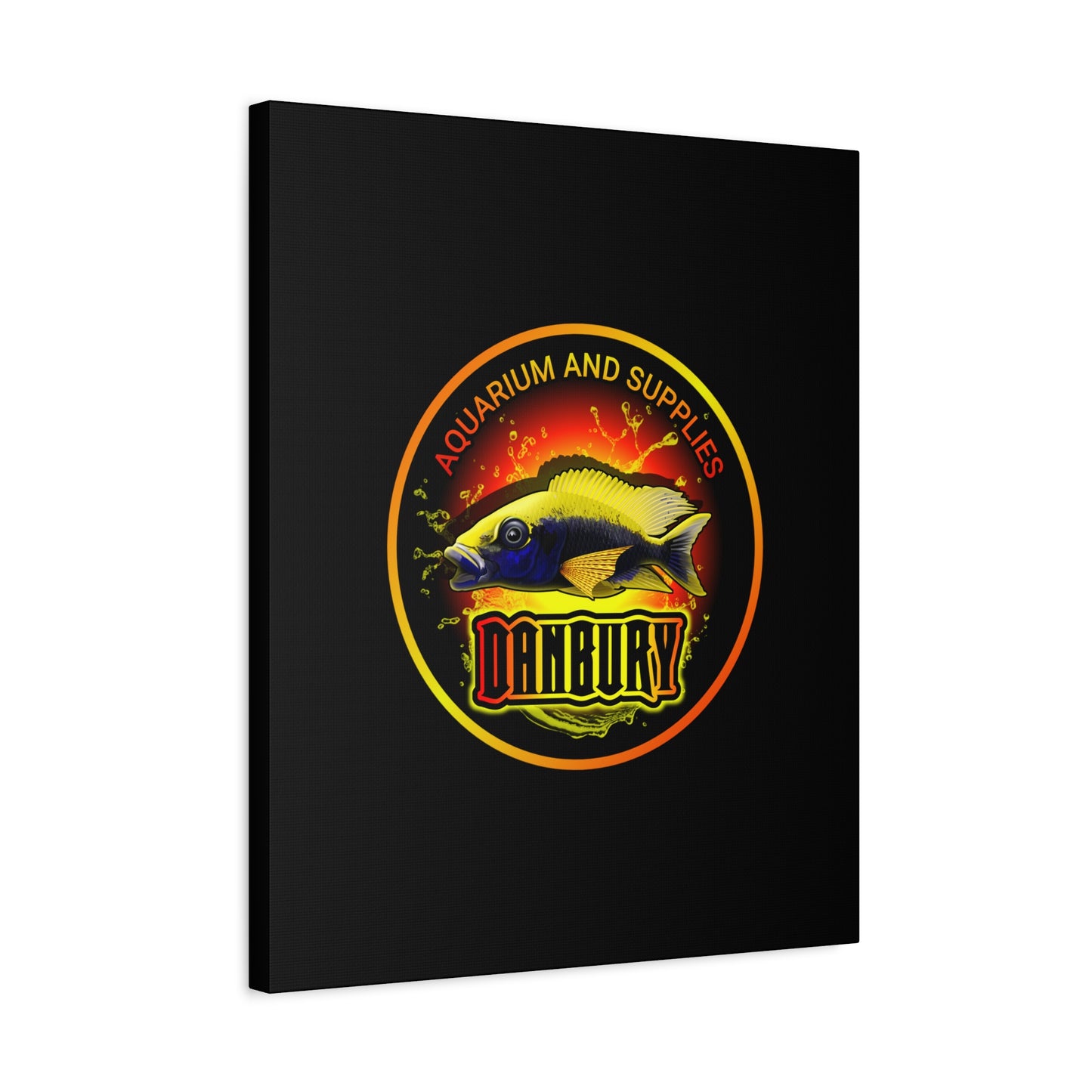 Danbury Aquarium Supplies Fish Logo Matte Canvas Print