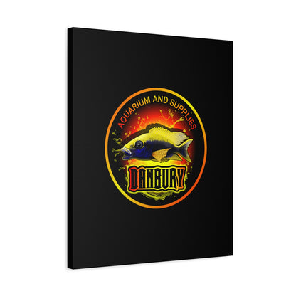 Danbury Aquarium Supplies Fish Logo Matte Canvas Print