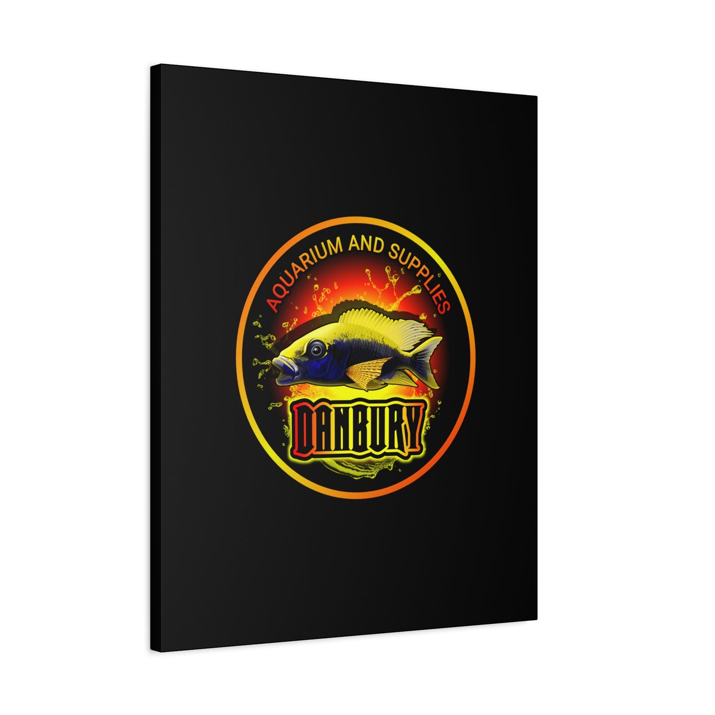 Danbury Aquarium Supplies Fish Logo Matte Canvas Print