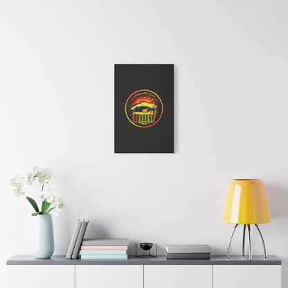 Danbury Aquarium Supplies Fish Logo Matte Canvas Print
