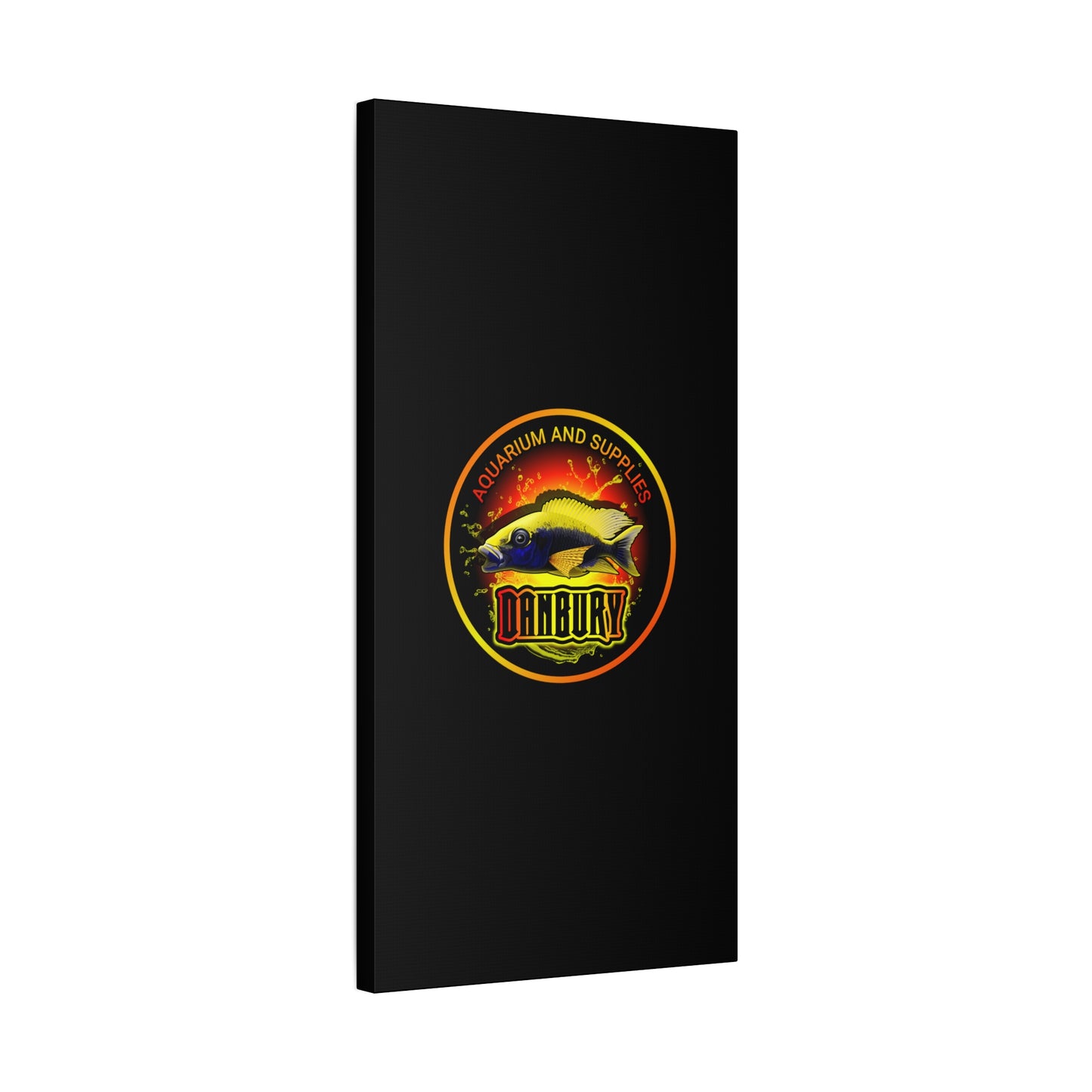 Danbury Aquarium Supplies Fish Logo Matte Canvas Print