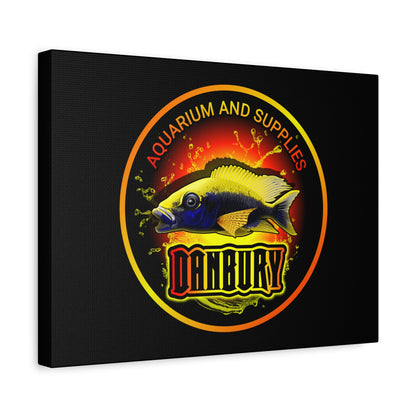 Danbury Aquarium Supplies Fish Logo Matte Canvas Print