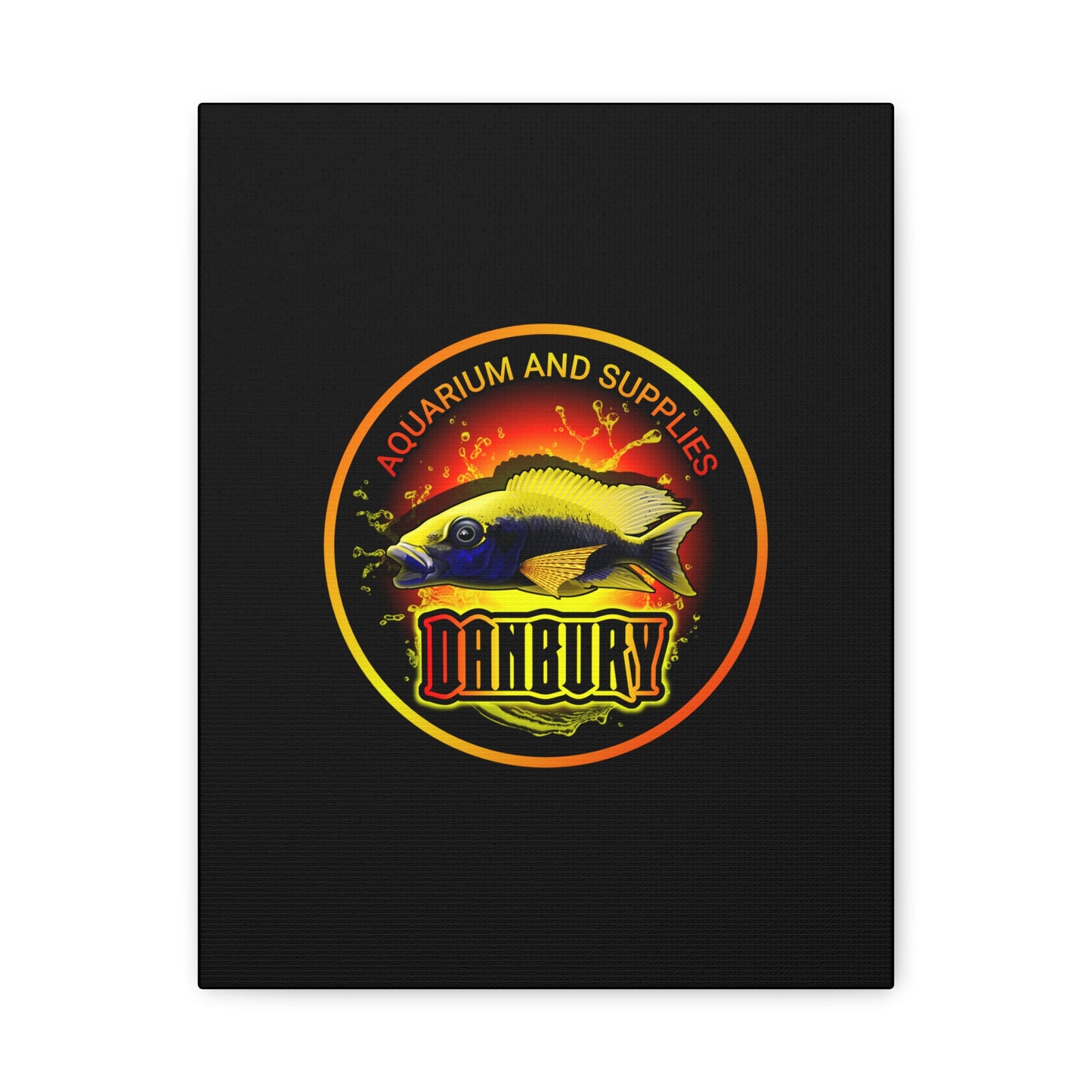 Danbury Aquarium Supplies Fish Logo Matte Canvas Print