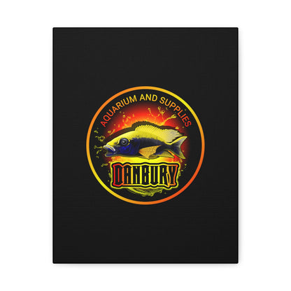 Danbury Aquarium Supplies Fish Logo Matte Canvas Print