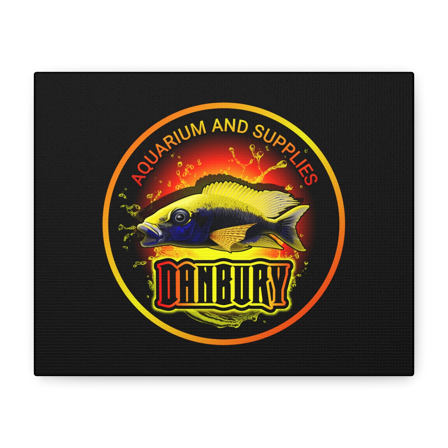 Danbury Aquarium Supplies Fish Logo Matte Canvas Print