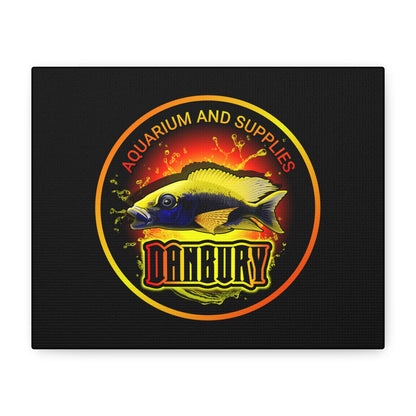 Danbury Aquarium Supplies Fish Logo Matte Canvas Print