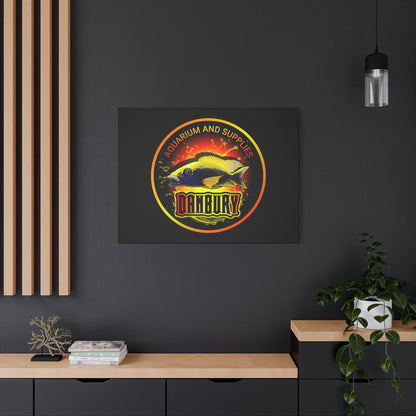 Danbury Aquarium Supplies Fish Logo Matte Canvas Print