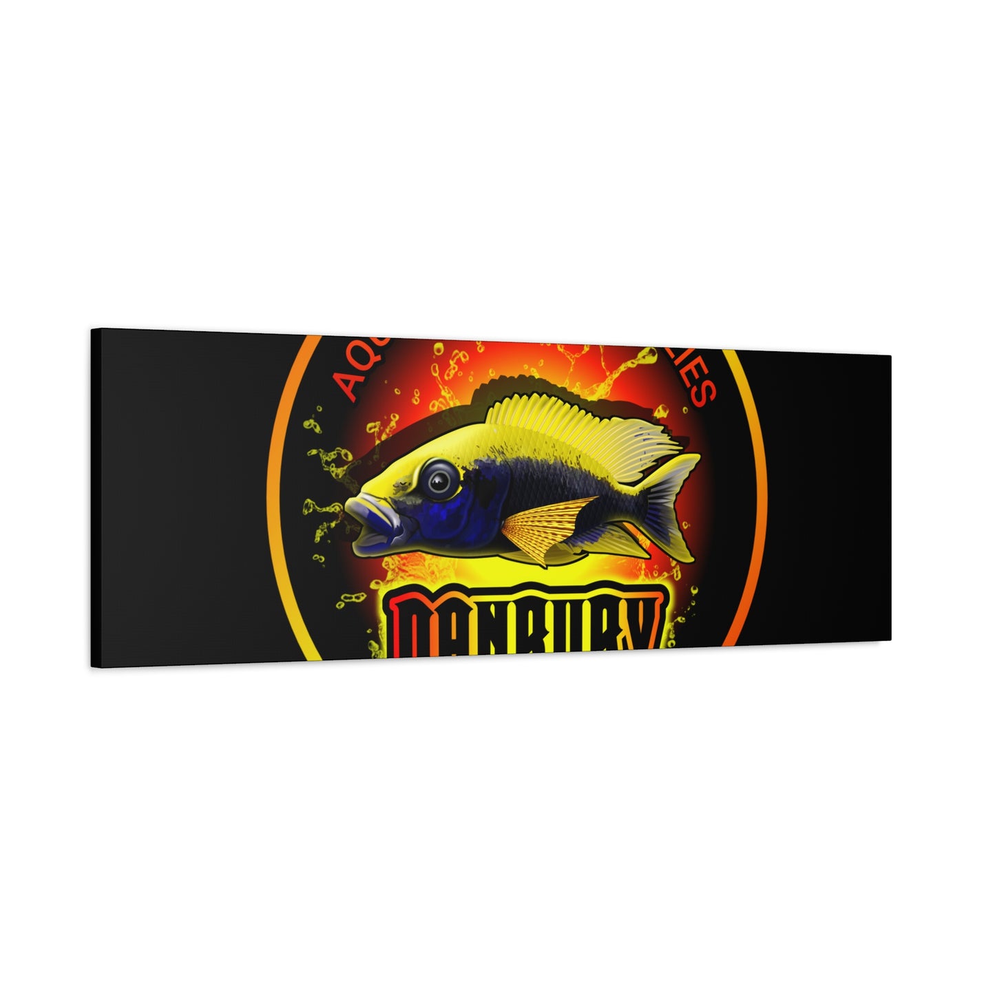 Danbury Aquarium Supplies Fish Logo Matte Canvas Print