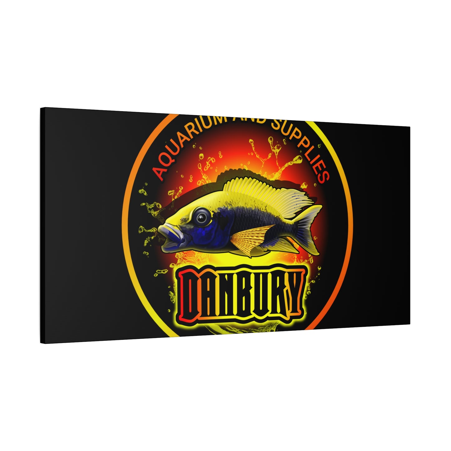 Danbury Aquarium Supplies Fish Logo Matte Canvas Print