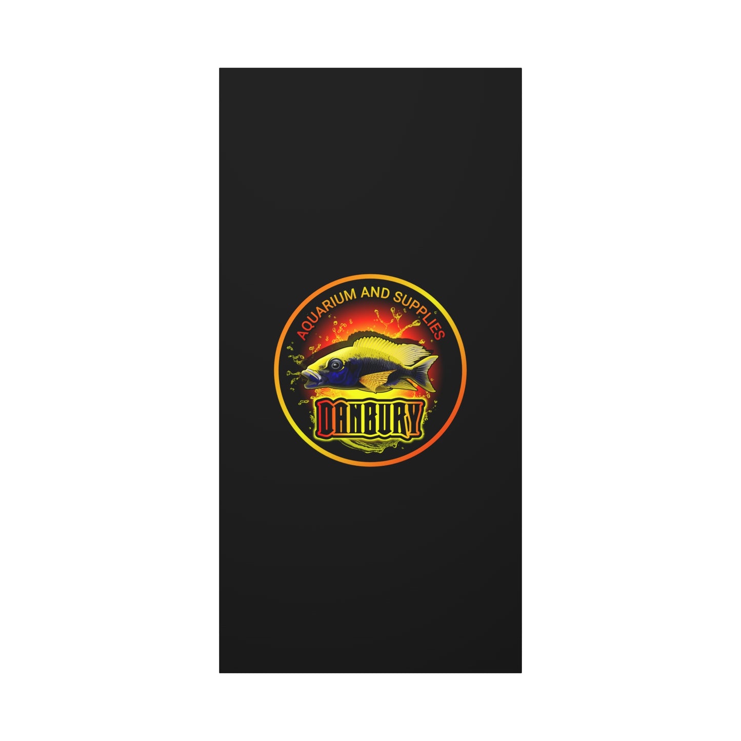 Danbury Aquarium Supplies Fish Logo Matte Canvas Print