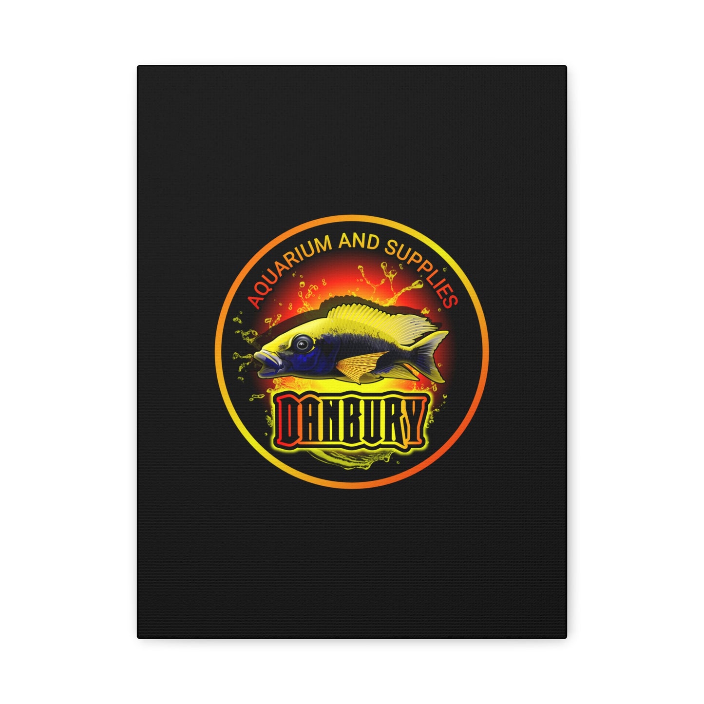 Danbury Aquarium Supplies Fish Logo Matte Canvas Print