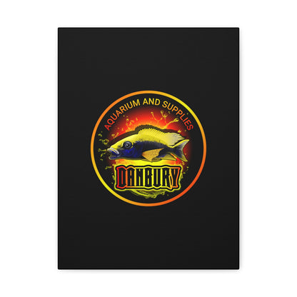 Danbury Aquarium Supplies Fish Logo Matte Canvas Print