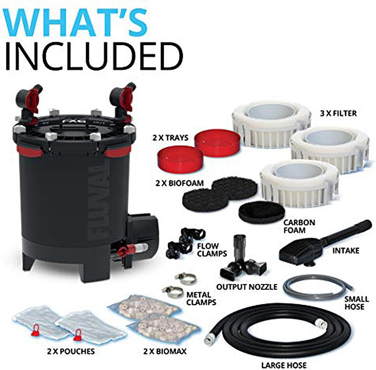 FX6 High Performance Aquarium Filter, Canister Filter for Aquariums up to 400 Gal.