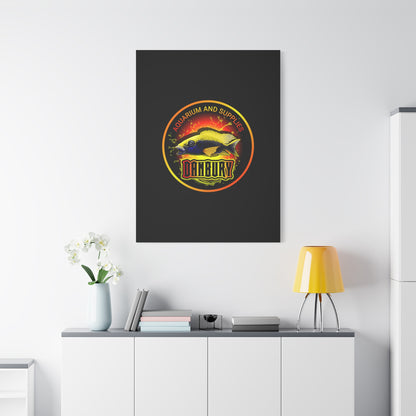 Danbury Aquarium Supplies Fish Logo Matte Canvas Print