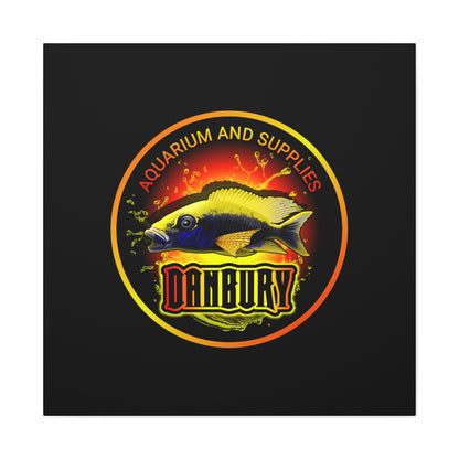 Danbury Aquarium Supplies Fish Logo Matte Canvas Print