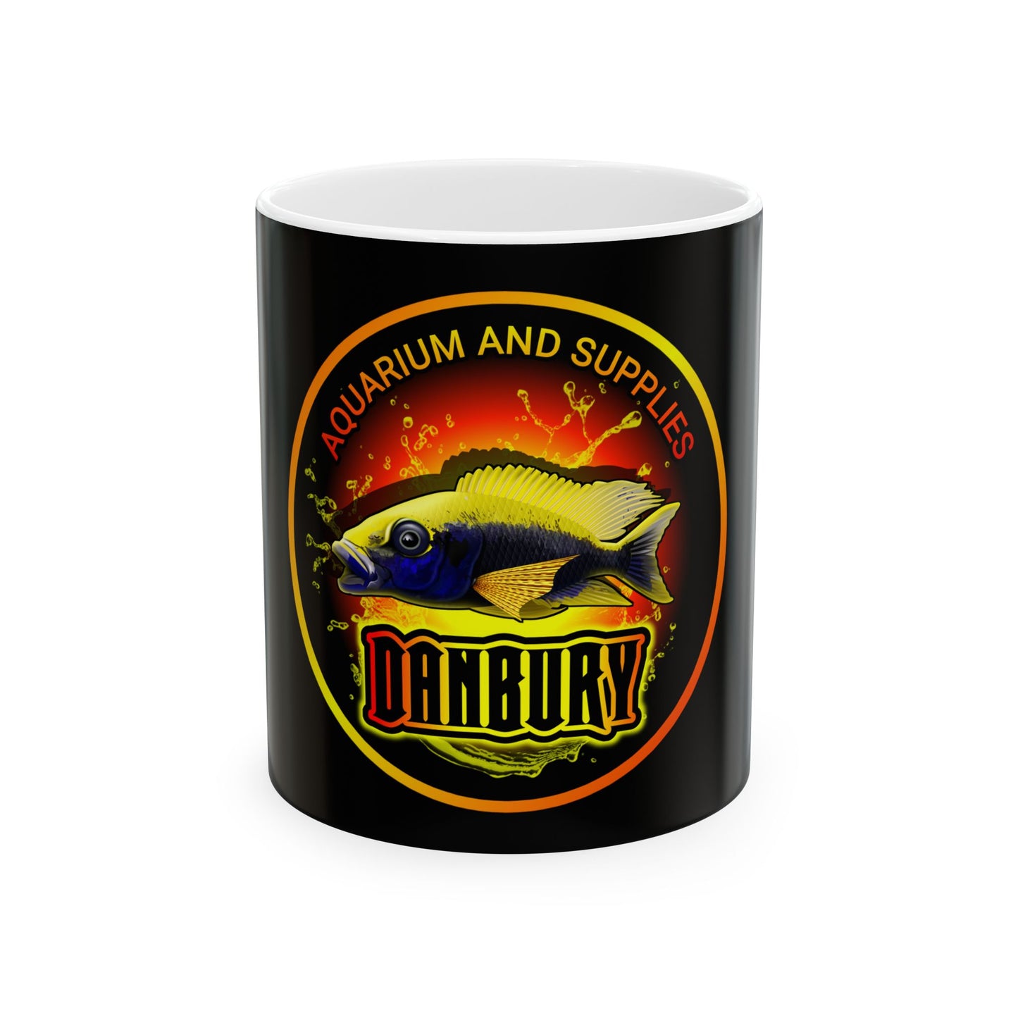 Danbury Aquarium & Supplies Ceramic Mug – Fish Logo Coffee Cup (11oz/15oz)