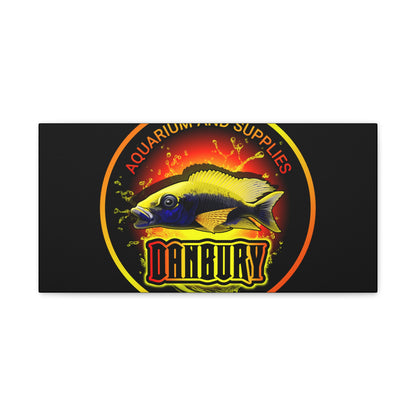 Danbury Aquarium Supplies Fish Logo Matte Canvas Print