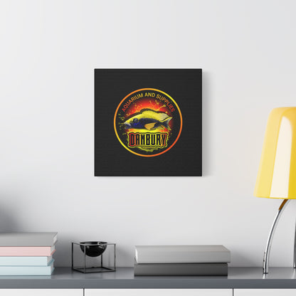 Danbury Aquarium Supplies Fish Logo Matte Canvas Print