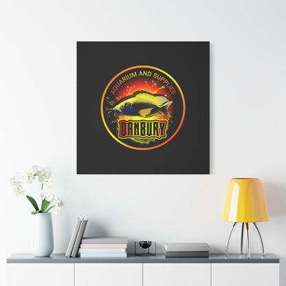 Danbury Aquarium Supplies Fish Logo Matte Canvas Print