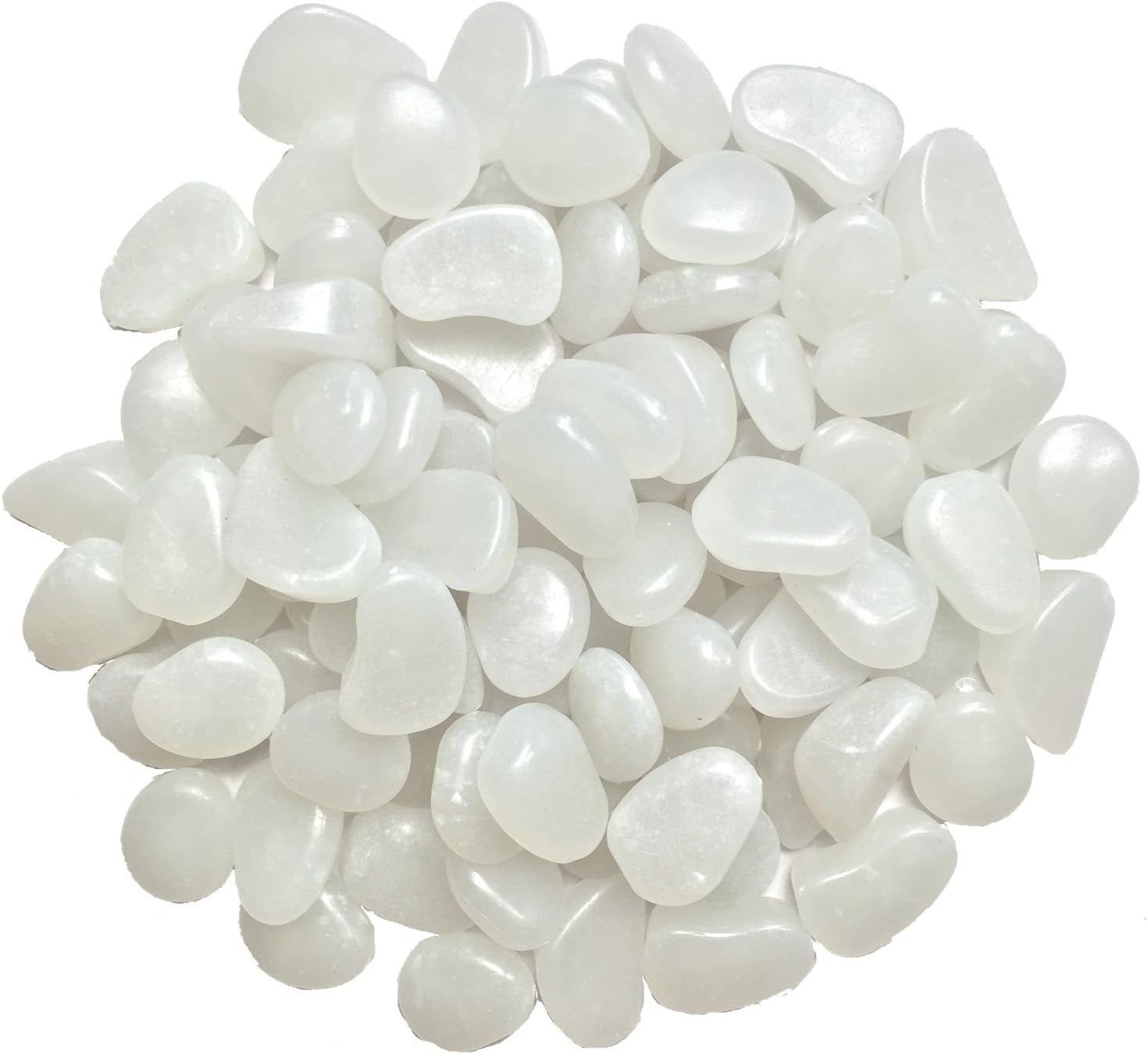 Glow in the Dark Fluorescent Pebbles - 250g Light-Blue Photoluminescent Stones for Aquariums, Fish Tanks, and Garden Decor