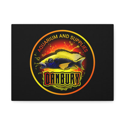 Danbury Aquarium Supplies Fish Logo Matte Canvas Print