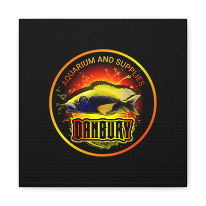 Danbury Aquarium Supplies Fish Logo Matte Canvas Print
