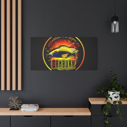 Danbury Aquarium Supplies Fish Logo Matte Canvas Print