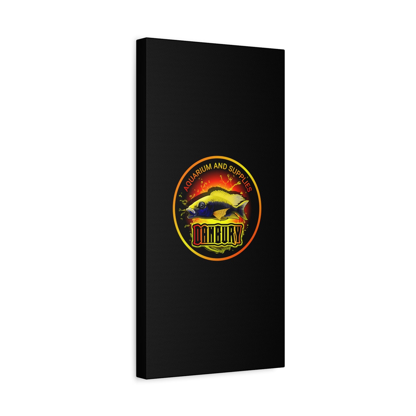 Danbury Aquarium Supplies Fish Logo Matte Canvas Print