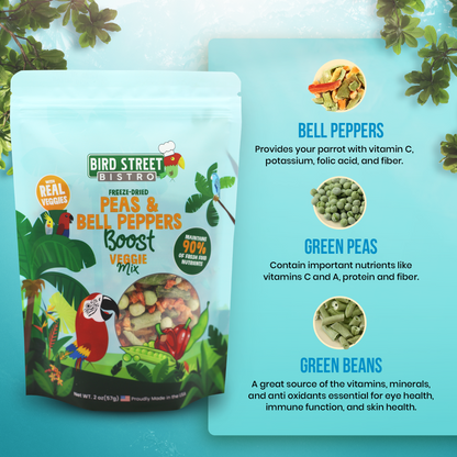 Peas & Bell Peppers Boost - Parrot Veggies Mix