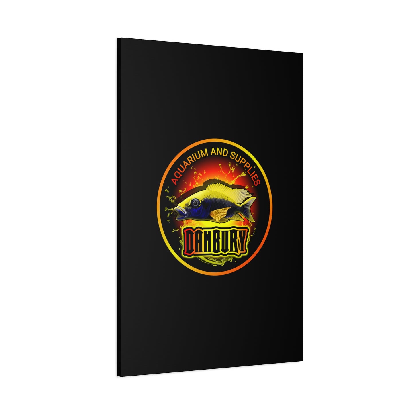 Danbury Aquarium Supplies Fish Logo Matte Canvas Print