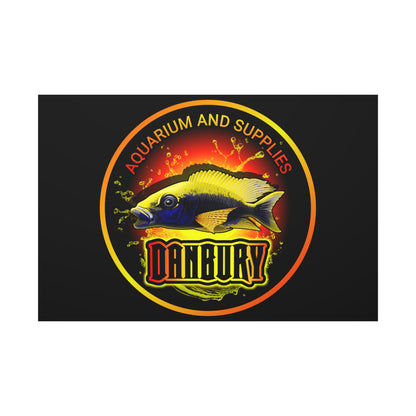 Danbury Aquarium Supplies Fish Logo Matte Canvas Print