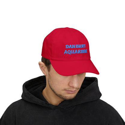 Danbury Aquarium Dad Cap — Embroidered White Baseball Hat