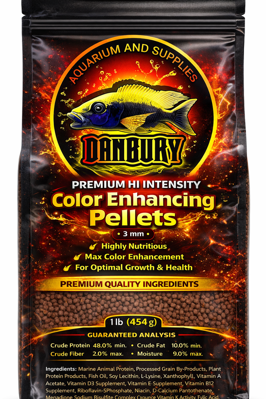 DANBURY AQUARIUM Premium Hi Intensity Color Enhancing Pellets 3 mm BUY 2 GET FREE SHIPPING