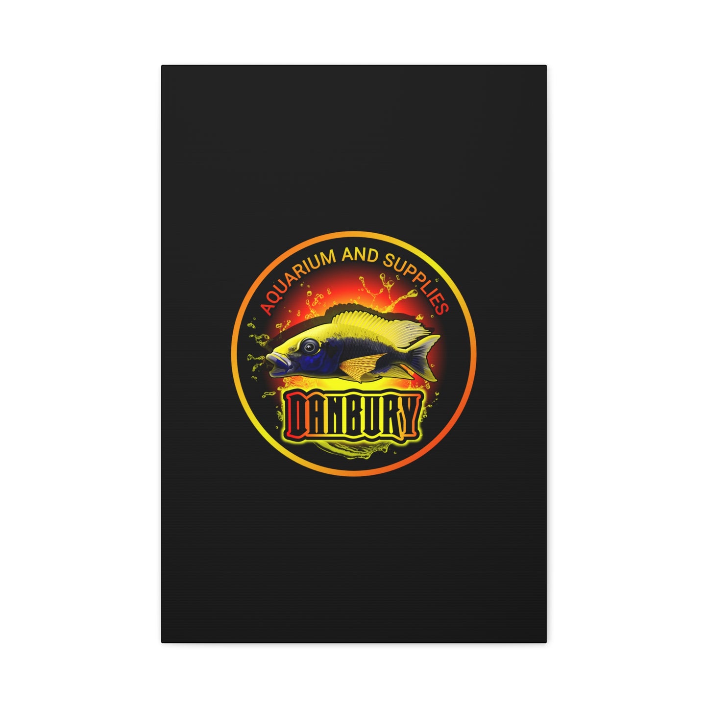 Danbury Aquarium Supplies Fish Logo Matte Canvas Print