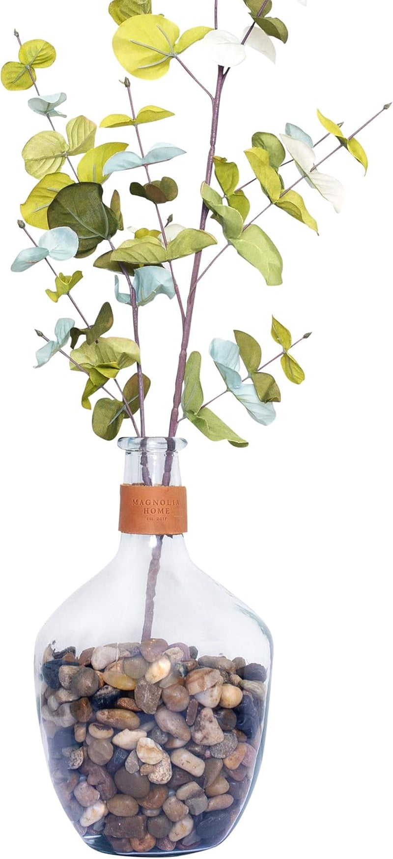 2 Lbs of Polished River Rocks - Perfect Decorative Pebbles for Indoor Plants, Aquariums, and Vases (0.3-0.6 Inches)