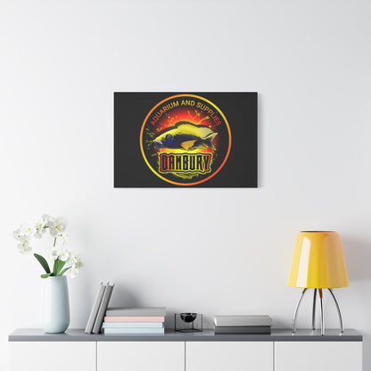 Danbury Aquarium Supplies Fish Logo Matte Canvas Print